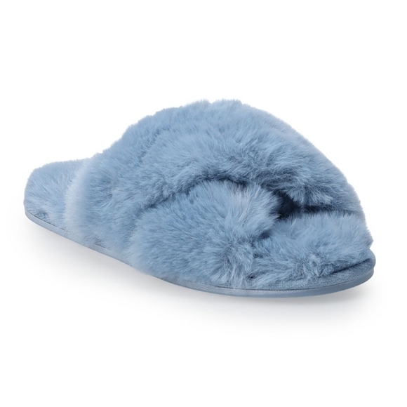 Lauren Conrad Raylyn Faux Fur Slide On Slippers - Picture 7 of 9